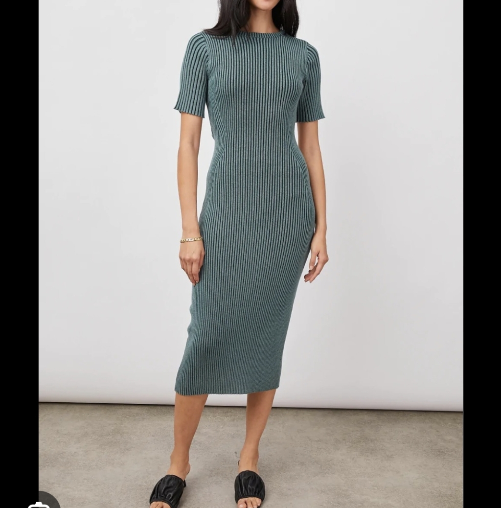 Rails Genesis Dress -Emerald Navy